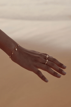 By Charlotte |18k Gold Vermeil Gold Chasing Tides Ring | Girls with Gems