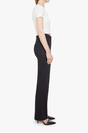 The Kick It Nighty Night by Mother, high rise straight leg black jeans, perfect for everyday or elevated styling