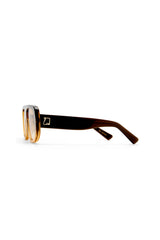 The Dionne Cinnamon by Luv Lou, oversized tort aviator sunglasses with brown lenses for elevated everyday styling
