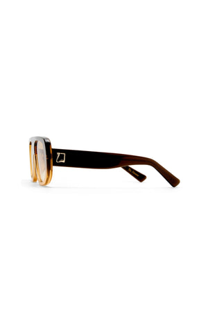 The Dionne Cinnamon by Luv Lou, oversized tort aviator sunglasses with brown lenses for elevated everyday styling