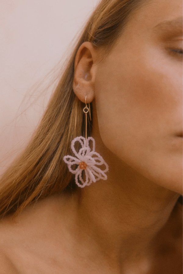 The Wolf Gang | Loula Flower Earring Floss | Girls With Gems