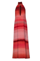 Magia Salvaje Maxi Dress Flor de Cantuta by Baobab, halter chiffon dress with cutouts, perfect for resort or event styling
