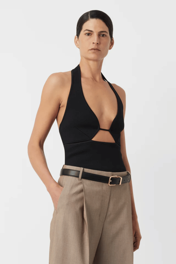 Camilla And Marc | Lena Halter Top Black DBLK | Girls With Gems