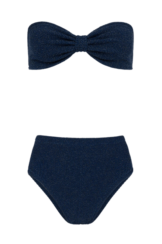 Hunza G | Ruby Bikini Navy/Silver | Girls with Gems