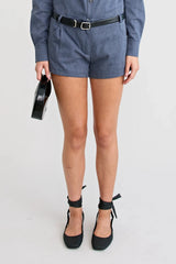 Shop the Dara Denim Short by Pfeiffer at Girls with Gems. A flattering A-line denim short crafted from soft washed raw cotton denim.