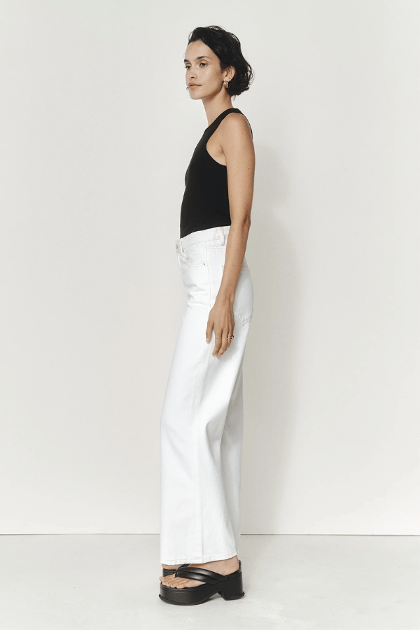Marle | Wide Leg Jean Ivory | Girls With Gems