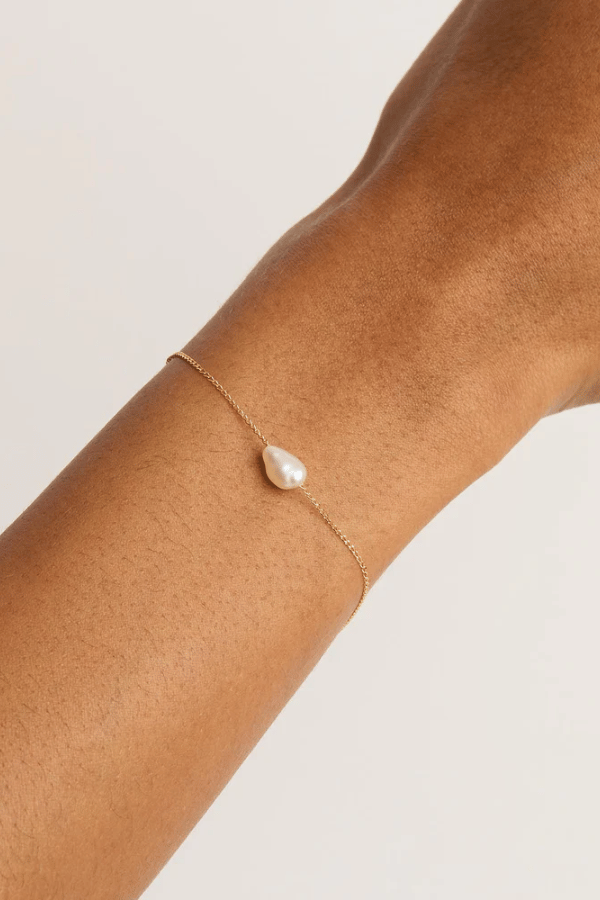 By Charlotte | 14k Solid Gold Tranquillity Bracelet | Girls With Gems