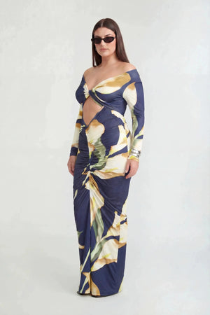 Loni Long Sleeve Dress by Pfeiffer, ruched long sleeve jersey dress, perfect for day to night styling