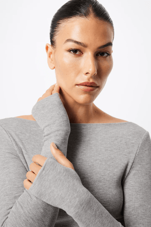 Mossman | Camden Top Grey Marle | Girls with Gems