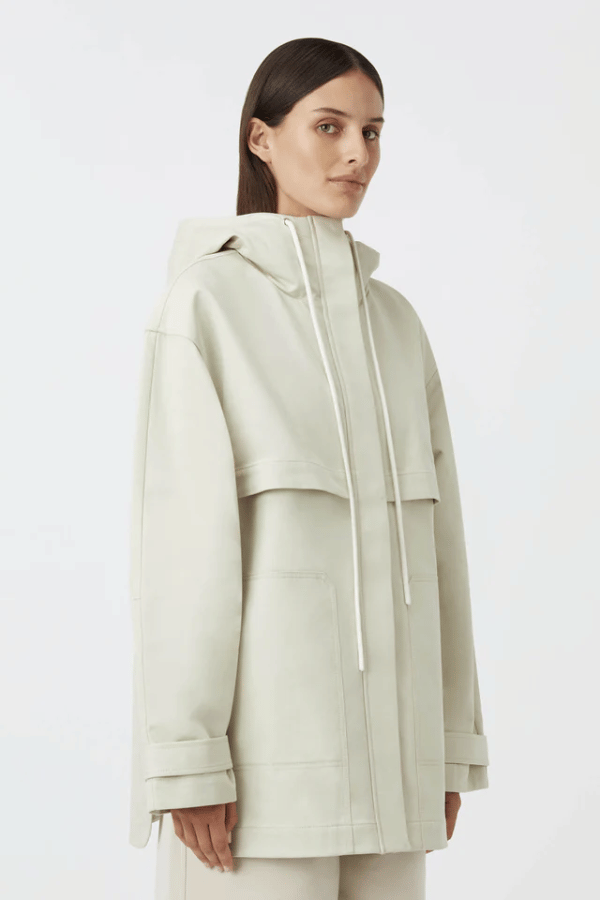 Camilla and Marc | Hadley Coated Cotton Jacket Lichen White | Girls with Gems