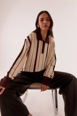 Mian Knit Choc/Cream