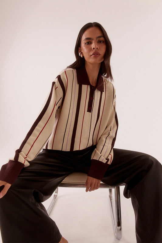 Mian Knit Choc/Cream