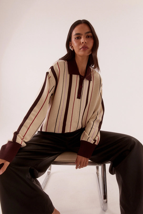Mian Knit Choc/Cream