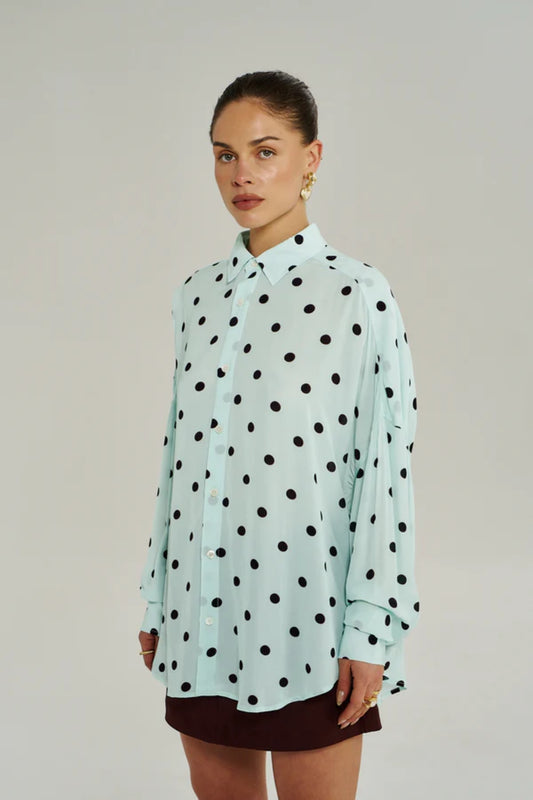 Dotty Long Sleeve Shirt Pinot Drops