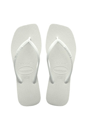 Havianas | Slim Square Solid White | Girls With Gems