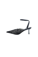 Diana Lace Heels Black