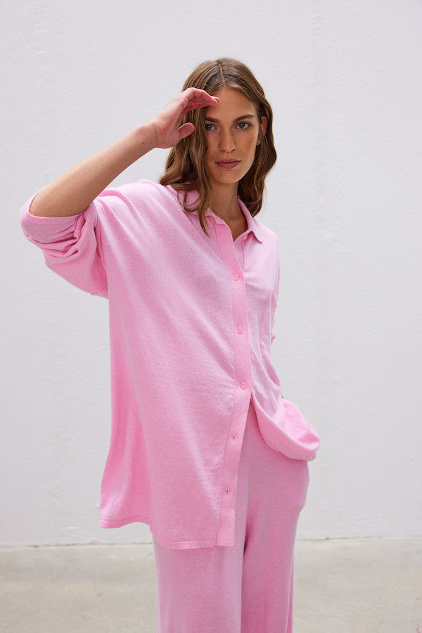 LMND | Carmen Knit Shirt Ultra Pink | Girls With Gems