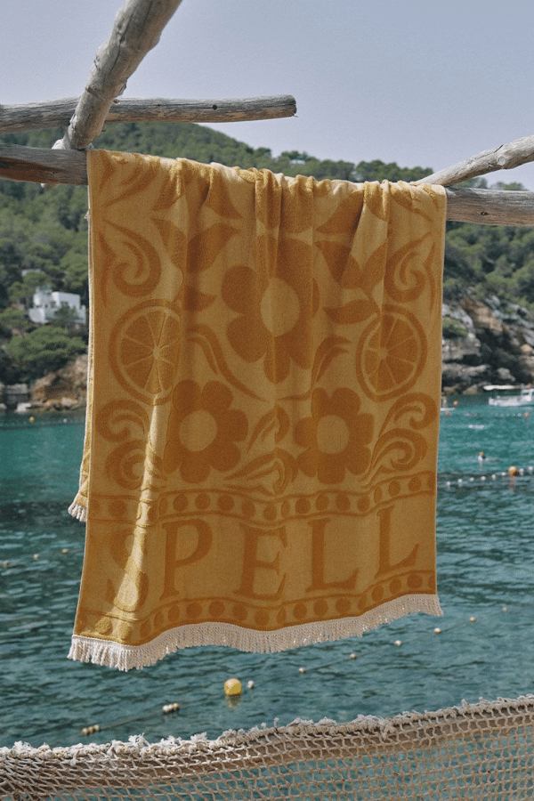 Spell | Pomelia Towel Mustard | Girls With Gems
