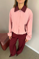 Penny Braided Collar Jacket Pink/Burgundy