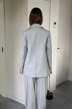 Ella Squire Single Breasted Blazer Grey