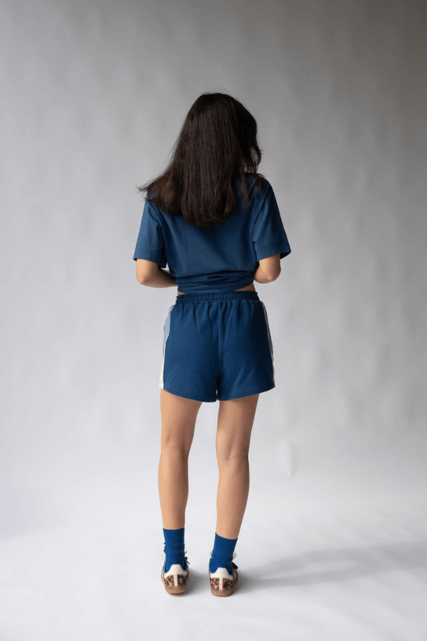 Araminta James | Parisienne Track Short Estate Blue | Girls with Gems