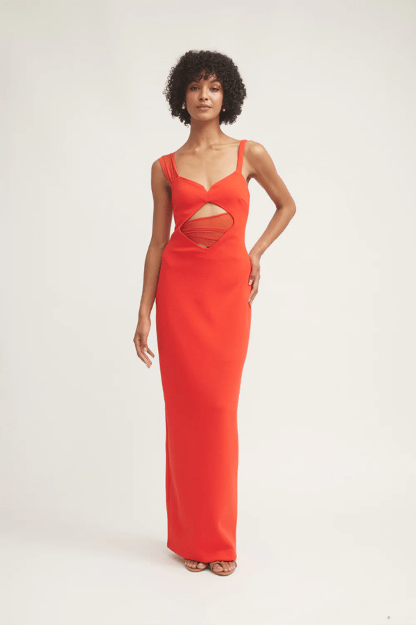 Tojhà Madeleine Dress Flame Red Girls with Gems Girls With Gems