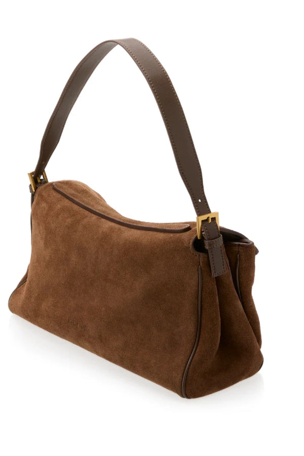 Valentina Bag Suede by Reh Studios – a structured suede and leather bag with adjustable strap. Perfect for chic everyday wear.