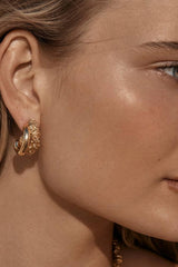 Indio Earrings by Amber Sceats, layered gold hoop earrings, perfect for elevated everyday or evening styling