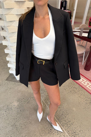 Bobbie Single Breasted Blazer Black by Sneaky Link, tailored blazer with structured fit, perfect for work or elevated styling