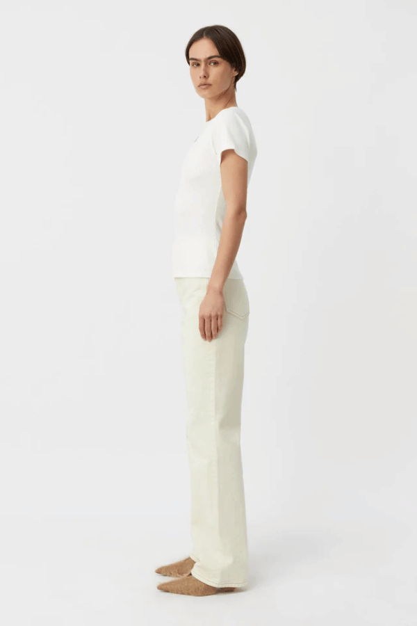 Camilla And Marc | Nora Fitted Tee Soft White LWHT | Girls With Gems