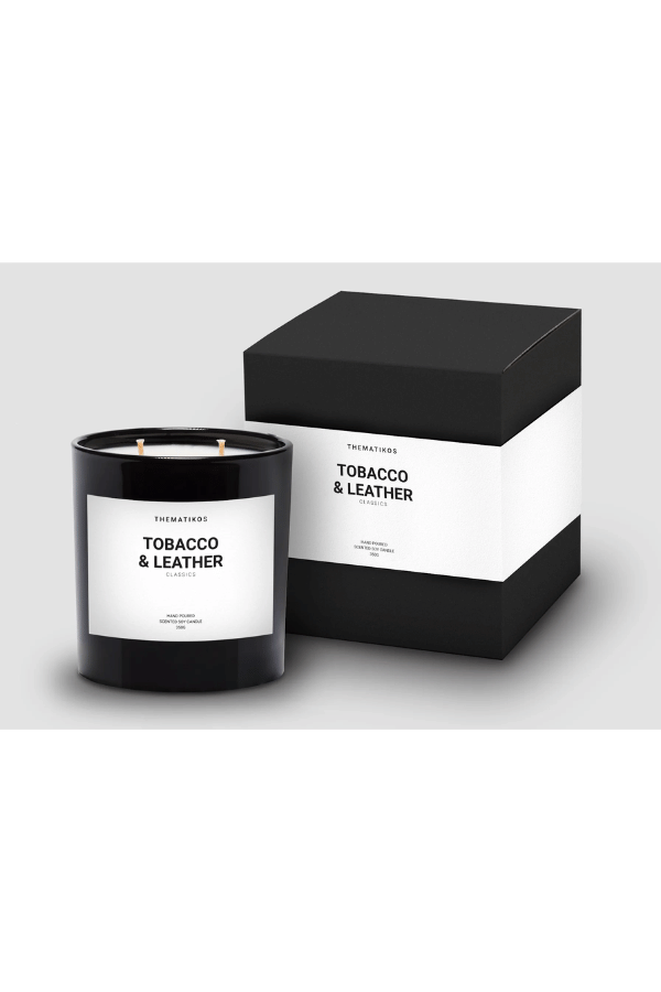 Tobacco &amp; Leather Scented Candle