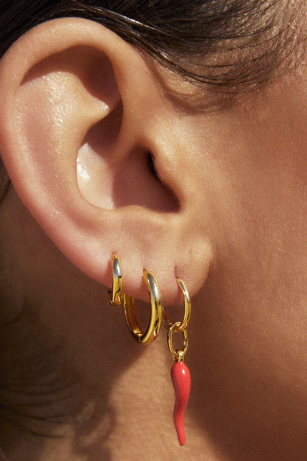 Arms of Eve | Cornicello Red Charm Earrings | Girls with Gems