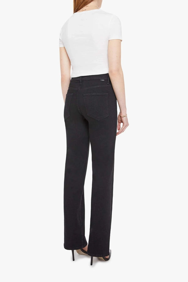 The Kick It Nighty Night by Mother, high rise straight leg black jeans, perfect for everyday or elevated styling