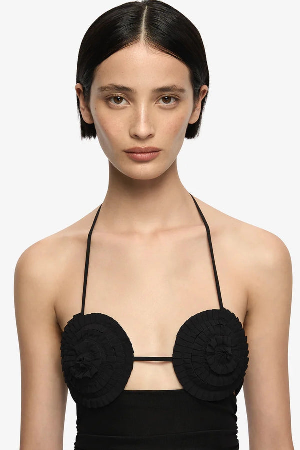 Delila Spiral Top Black