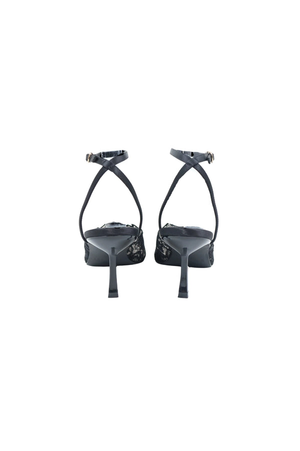 Diana Lace Heels Black