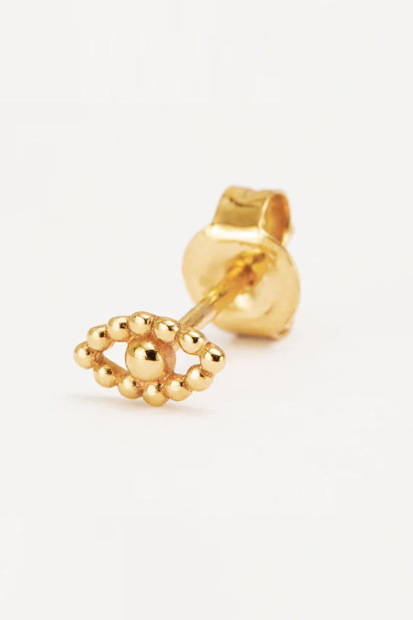 By Charlotte | 14kt Gold Blessing Eye Stud Earring | Girls with Gems