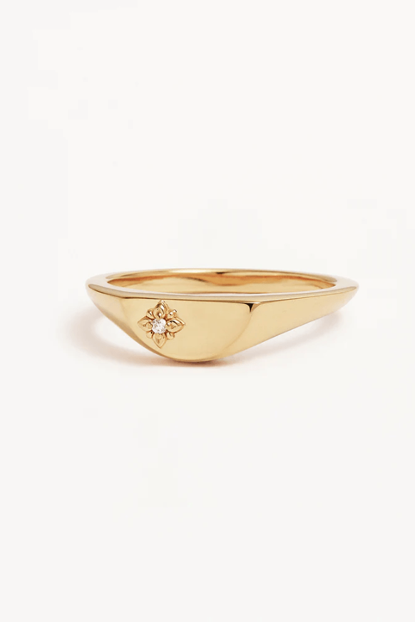 By charlotte | 18k Gold Vermeil Lotus Ring | Girls with Gems