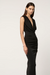 Michael Lo Sordo | Women's Maxi Drape Scoop Front Dress Black | Girls With Gems 
