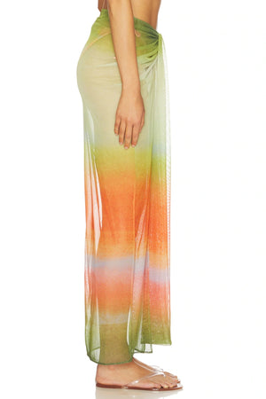 Nia Maxi Skirt Valle Sagrado by Baobab, sheer mesh maxi skirt, perfect for resort wear or layered evening styling