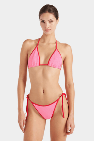 Hunza G | Gina Bikini Contrast Bubblegum/Red | Girls with Gems
