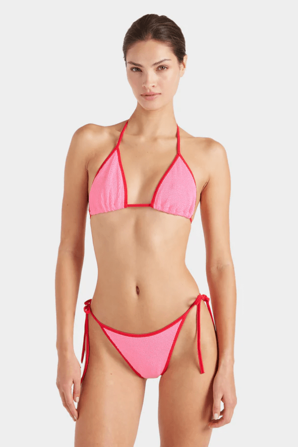 Hunza G | Gina Bikini Contrast Bubblegum/Red | Girls with Gems