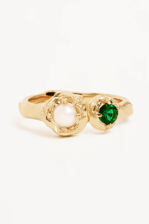 By Charlotte | 18k Gold Vermeil Moonlit Tides Ring | Girls with Gems
