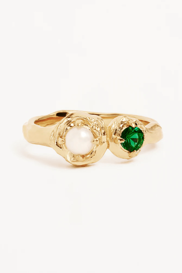By Charlotte | 18k Gold Vermeil Moonlit Tides Ring | Girls with Gems