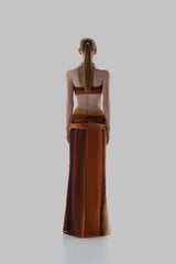 Sumaq Maxi Skirt Tierra Inca by Baobab, chiffon maxi skirt with ruched waist, perfect for resort or event styling