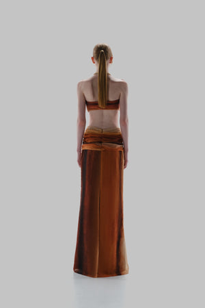 Sumaq Maxi Skirt Tierra Inca by Baobab, chiffon maxi skirt with ruched waist, perfect for resort or event styling