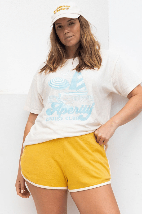 Spell | Cruise Club Tee Antique White | Girls With Gems