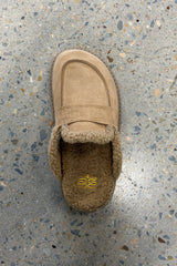 Teddy Suede Loafer Beige by Sneaky Link, cosy suede slip on loafers perfect for relaxed everyday wear