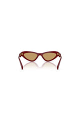 Cat Eye Sunglasses Opal Burgundy by Miu Miu, acetate frame with tinted lenses, perfect for elevated everyday styling
