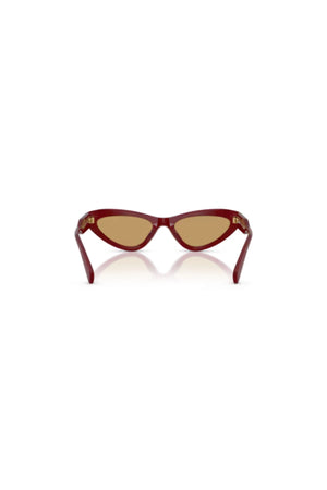 Cat Eye Sunglasses Opal Burgundy by Miu Miu, acetate frame with tinted lenses, perfect for elevated everyday styling