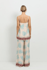 Summer Fling Tunic Multi by Pasduchas, soft-touch Tencel with exclusive palm print, adjustable straps, and invisible zip, perfect for trendy viral summer and coordinated looks.
